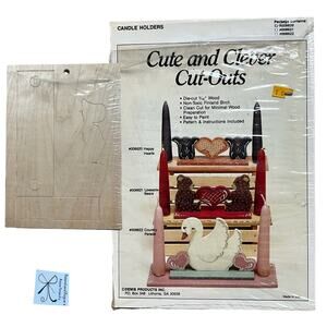 Demis Products Cute and Clever Cut-Outs Happy Hearts Candle Holder Craft Kit